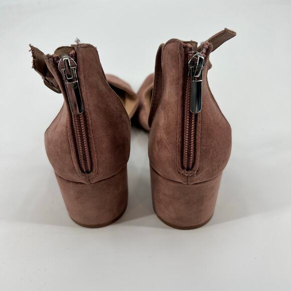 Torrid plus size Mauve Pink Faux Suede D'Orsay Ankle Strap Pump size 8.5 wide - Picture 6 of 8